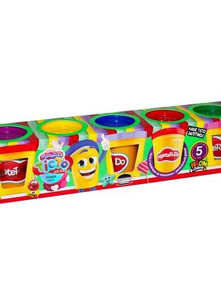 Набір для творчості тісто для ліплення 5 банок для дітей danko toys mc-6808