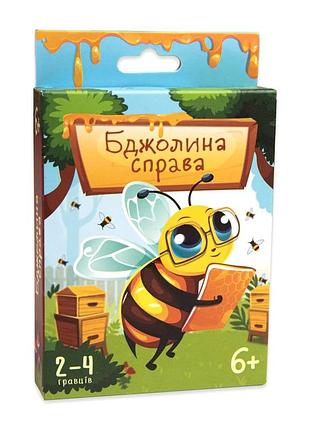 Настільна гра карткова бджолина справа для дітей 2-4 гравці 42 картки картон strateg mc-7232