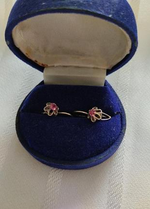 Серебряные серьги советские