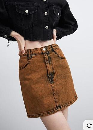 Класна джинсова юбка zara🌿