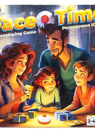 Настільна гра розвивальна face time для всієї родини 90 карт 16 кубиків картон danko toys mc-7867
