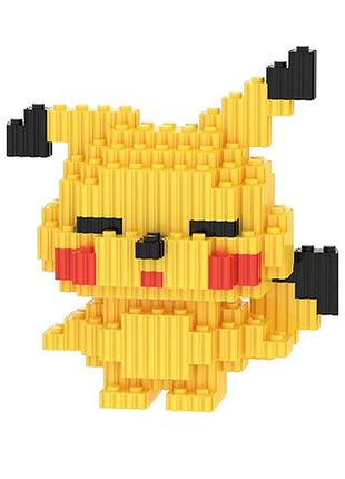 Конструктор 3d пікачу 560 деталей для дітей 6 років пластик pixel building bloк mc-8686
