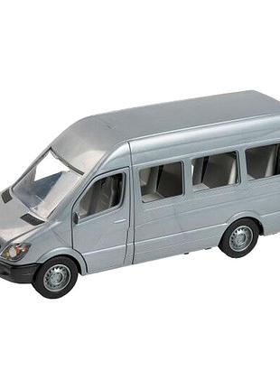 Іграшковий автобус mercedes-benz sprinter 1:24 для дітей від 3 років сірий tigres mc-8193
