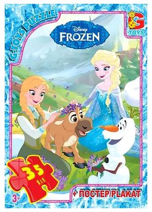 Пазлы 35 элементов для детей от 3 лет картон мультипликационные g-toys mc-9130