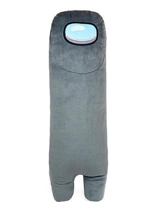 Подушка-вокмонавтик among us 60 см для відпочинку сірий weber toys mc-5523