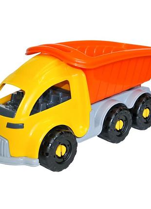 Самоскид іграшковий із рухомим кузовом для гри 46 см жовтий tigres mc-8593