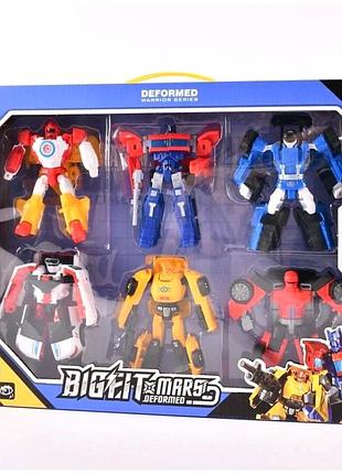 Набор фигурок трансформеров 6 видов для игр bigeit mc-9526