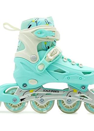 Роликові ковзани розсувні 31-34 для дітей із підсвіткою scale sports mc-8437