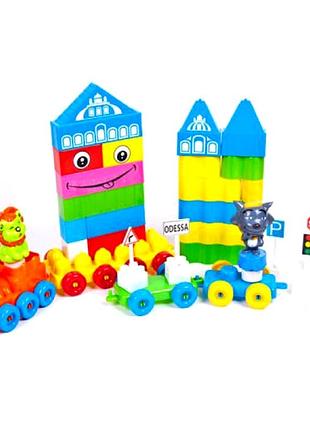 Пластиковый конструктор 64 детали для детей от 3 лет kinder way mc-5331