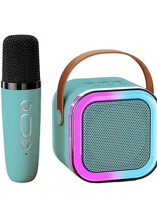 Музичний набір караоке з мікрофоном і bluetooth 4w 3-4 години 1 шт. блакитна mc-8127