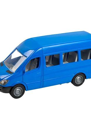 Іграшковий автобус mercedes-benz sprinter 1:24 для дітей від 3 років з рухомими елементами синій tigres mc-6449