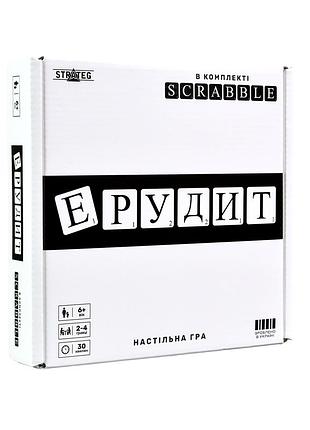 Гра настільна ерудит для всієї родини розвивальна 19х17 см чорно-білий strateg mc-9421