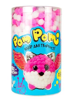 Набір для творчості створення іграшки pom pom пінкі 1 шт рожевий strateg mc-6374