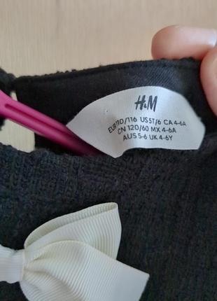 H&amp;m сарафан для девочек черная 110 3