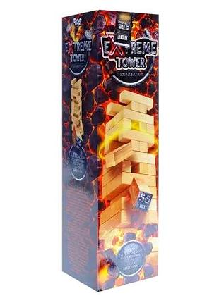 Настільна гра дженга дерев'яна для компанії 56 брусків danko toys mc-7597
