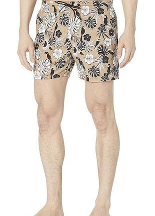 Пляжнi шорти boss рiзнокольоровi reev tropical print swim trunks