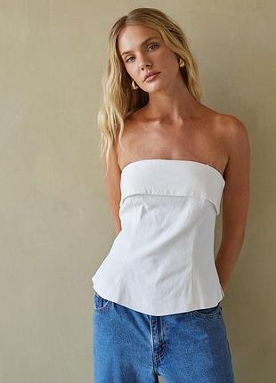 Натуральний бавовняний корсет zara топ