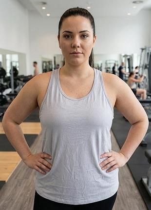 Спортивная майка батал Ausa pro женская хлопковая майка для тренировок