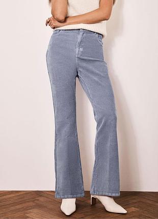 Стильні бузкові вельветові брюки кльош mint velvet