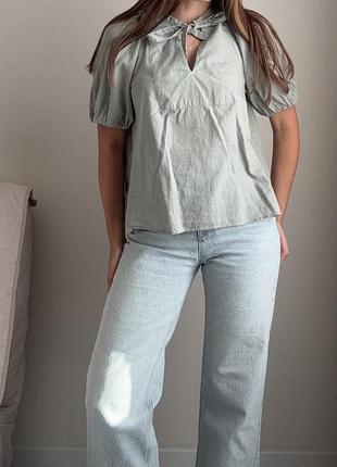 Льняная блуза h&m