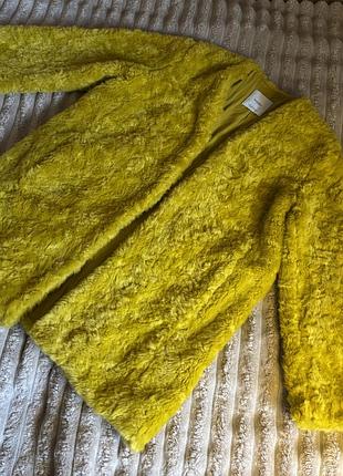 Еко шуба mango гірчична розмір м
