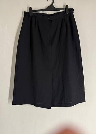 Стильная черная юбка-миди с разрезом posh lady london, размер l-xl (п.42, б.57)