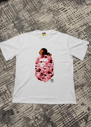 Футболка чоловіча bape white camo pink |люкс якісь |нова