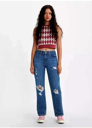 Джинси levi’s 501® '90s straight high waist з рваним декором