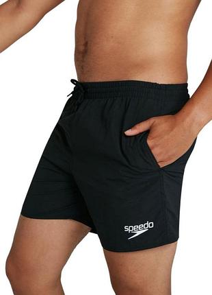 Плавальні шорти speedo essentials 16" watershort am black чоловічі xl чорні з карманами