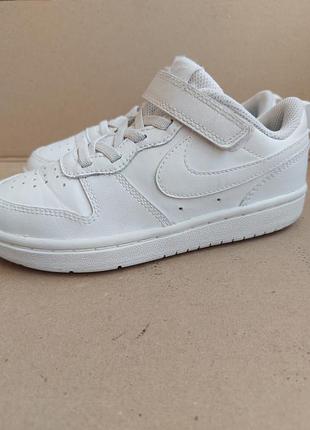 Кросівки. шкіряні nike court borough low recraft white розмір 31 устілка 20см