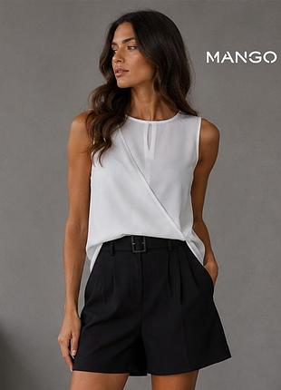 Нова чисто біла легка блуза mango xxs