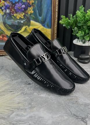 Louis vuitton hockenheim driving moccasin мужские туфли мокасины кожа оригинал 43.5 eur