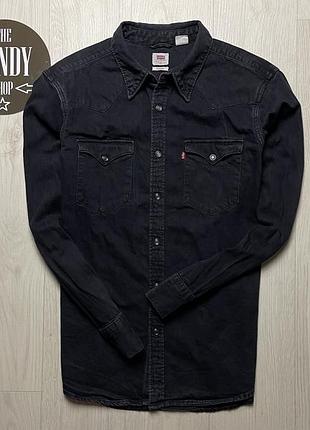 Мужская джинсовая рубашка levis, размер l