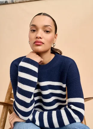Кашеміровий светр у смужку 360 cashmere