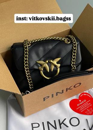 Сумочка baby love bag puff maxi quilt black/gold❣️