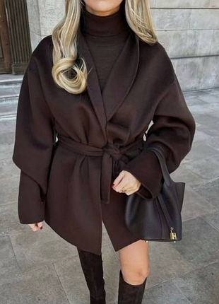 🔸пальто oversize  тканина: якісний щільний пальтовий кашемір  ▪️розмір: 42-48 (оверсайз) ▪️колір : чорний, шоколадний, сірий, молочни