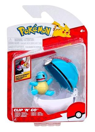 Ігровий набір pokemon w15 - сквіртл в покеболі (ігрова фігурка, покебол)