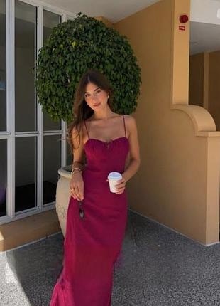 Льняна сукня сарафан від zara.