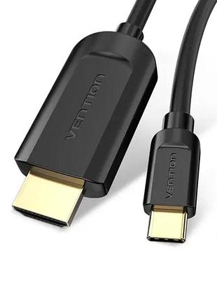 Кабель vention hdmi до type-c, v1.4, 2 метри, 4k відео, чорний (модель cgubh)