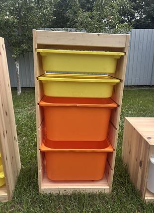 Стелаж під пластикові лотки ikea