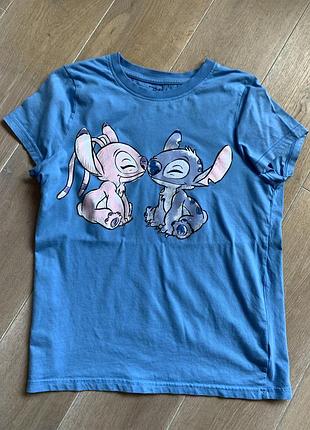 Футболка stitch блакитна xxs-xs