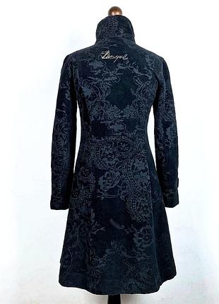 Пальто женское люкс жаккардовым цветочным узором и вышивкой от бренда desigual 37e2056 испания ❤️ 42 размер м л
