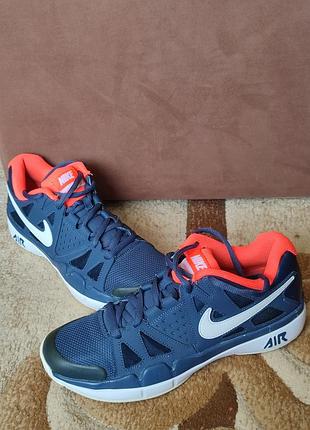 Кроссовки nike air vapor advantage. 41 размер, синего цвета с оранжевой подкладкой