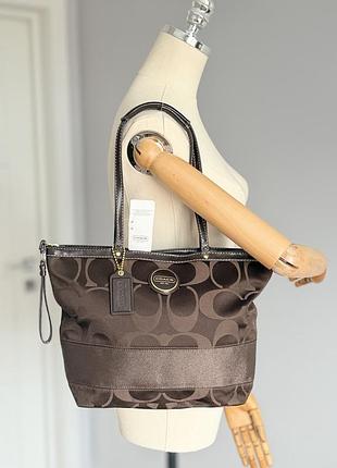 Coach signature stripe monogram оригінальна сумка
