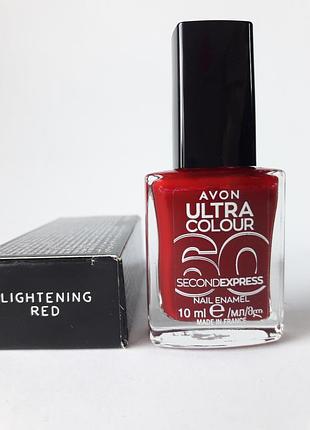 Лак для ногтей lightening red/красный, avon, эйвон