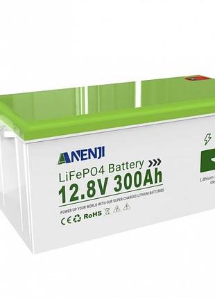 Lifepo4 12v/300ah акумулятор anenji вбудований bluetooth для резервного живлення з bms