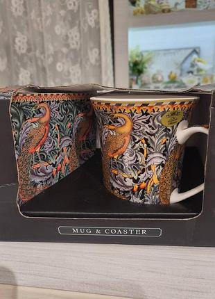 Чашка или кружка с костерами от известного бренда william morris в родной упаковке