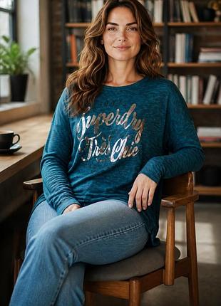 Кофта джемпер с довгими рукавами від superdry с м s m 36-38 10 44-46 лонг лонгслів оверсайз светр свитер реглан пуловер кофта ковта кофтина свитер