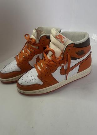 Кросівки nike jordan 1 high starfish orange/white розмір 40
