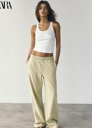 Хлопковые женские брюки zara